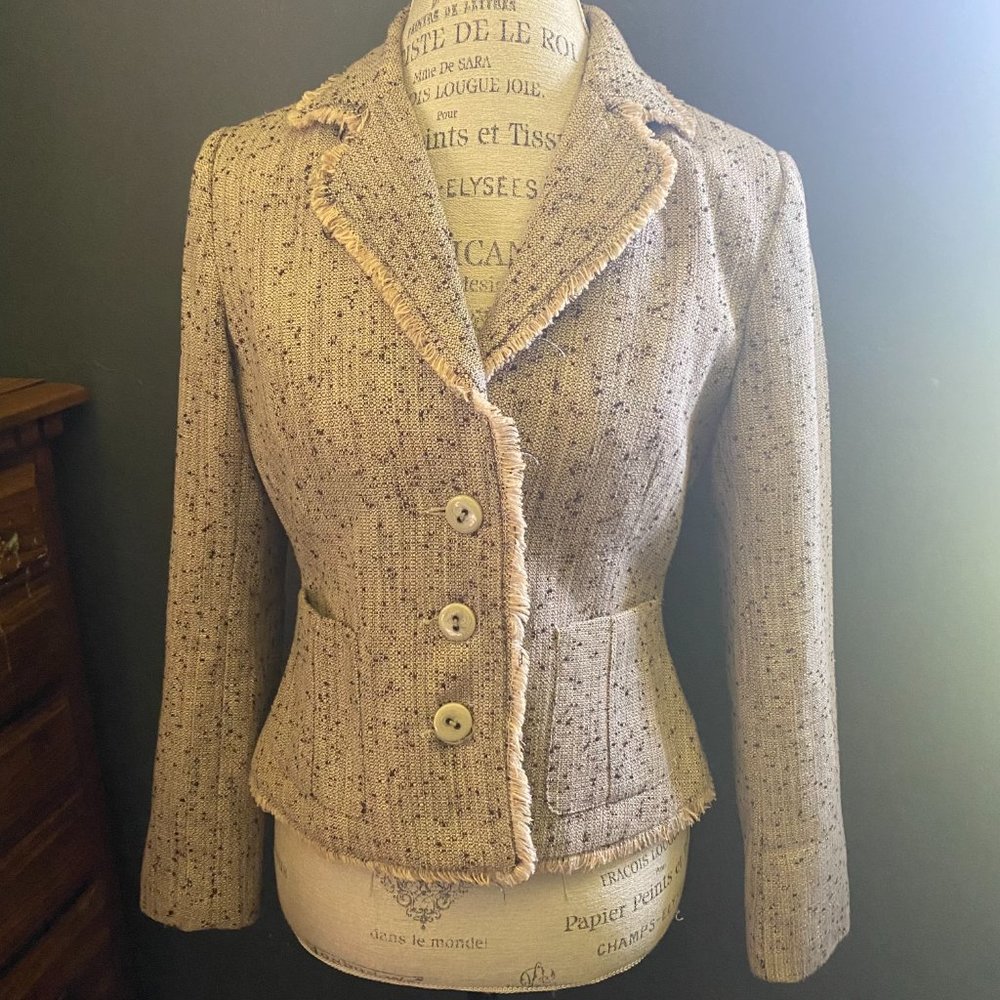 90s 2000s/Y2K J. G. Hook Women two piece tweed pant suit sz 6